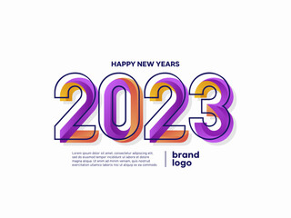 modern colorful happy new years 2023