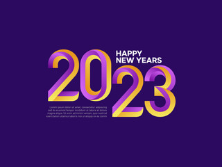 Fototapeta premium modern colorful happy new years 2023