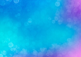 Blue abstract background with bokeh