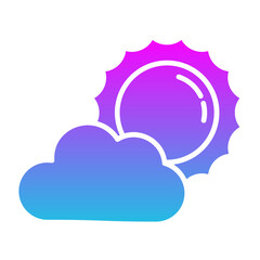 Sunny Glyph Gradient Icon