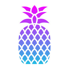 Pineapple Glyph Gradient Icon