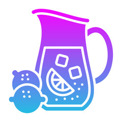 Lemonade Glyph Gradient Icon