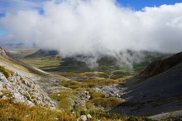 Campo Imperatore mountains in an autumn day, Gran Sasso mountain chain, Abruzzo, Italy