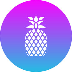 Pineapple Gradient Circle Glyph Inverted Icon