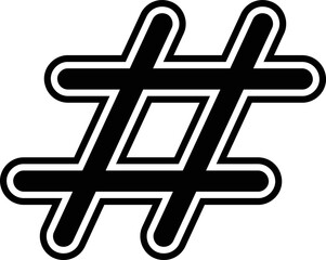 Hash Tag Symbol, Hand Drawn Hashtag Icon