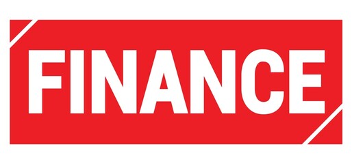 FINANCE text written on red stamp sign.