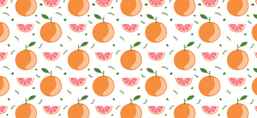 Many ripe citrus fruits on white background. Pattern for design