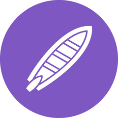 Surfboard Multicolor Circle Glyph Inverted Icon