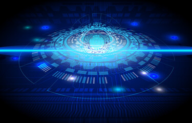 Digital technology background Abstract digital technological modern design for business, website, communication system, computer dark blue color background. Hi-tech digital technology concept
