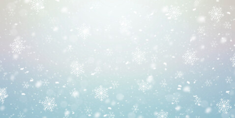 abstract christmas background with snowflakes
