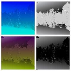 Set of grunge frames. texture template vector eps.10