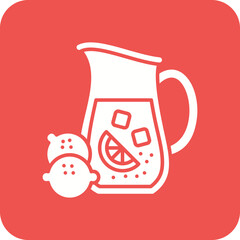 Lemonade Multicolor Round Corner Glyph Inverted Icon