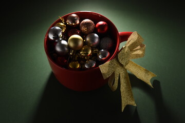 christmas gift box with ribbon