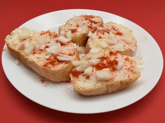 fat and bread and onions