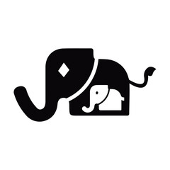 Elephant  animal vector logo design 