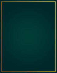 dark green background with luxury golden border looks like a frame