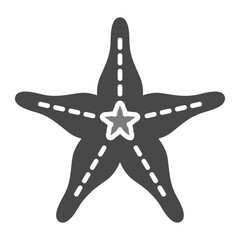 Starfish Greyscale Glyph Icon