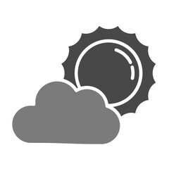 Sunny Greyscale Glyph Icon