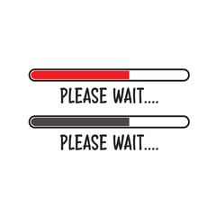 Vector illustration please wait. designs that are suitable for banner elements, websites, apps.