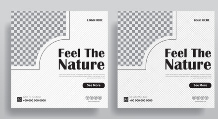 Instagram Social Media Post For Promotion, Ads design Template, Adventure Instagram Post, photography, photographer, wedding with beiges color and nature design vector template ai & eps 10,	