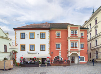 Beautiful houses in Cesky Krumlov. Czech Republic