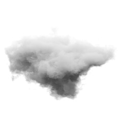 single white cloud with transparent background
