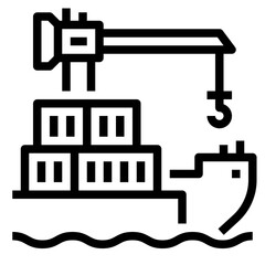 shipping Outline icon