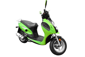 Naklejka premium green scooter transparent