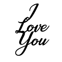 lettering i love you sweetheart valentines note