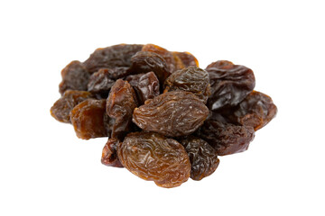 Raisins isolated on white background with clipping path .