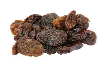 Raisins isolated on white background with clipping path .