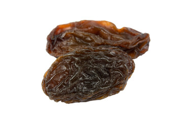 Raisins isolated on white background with clipping path .