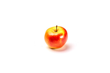 Isolated red juicy apple on a white background