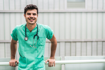 Doctor smiling posing in front of camera