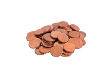 Stacks of copper coins