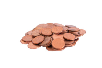 Stacks of copper coins