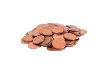 Stacks of copper coins