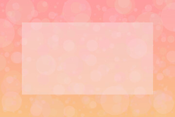 pink and yellow bokeh lights background with frame and free space