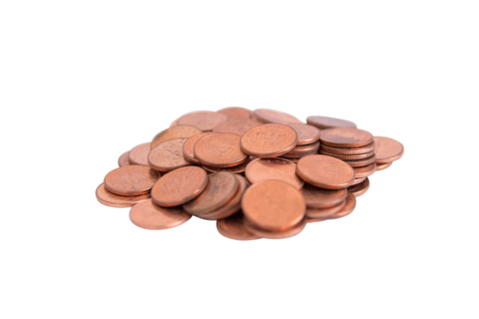 Stacks of copper coins