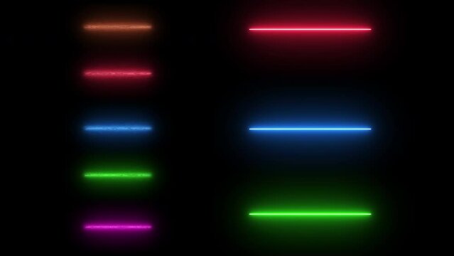 colorful neon lines Flicering animation