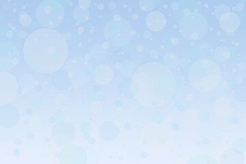 gradient blue and white background with abstract bokeh snow
