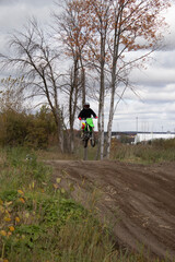 Fototapeta premium Motocross automnale