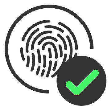 Touch ID Icon Isolated On White Background