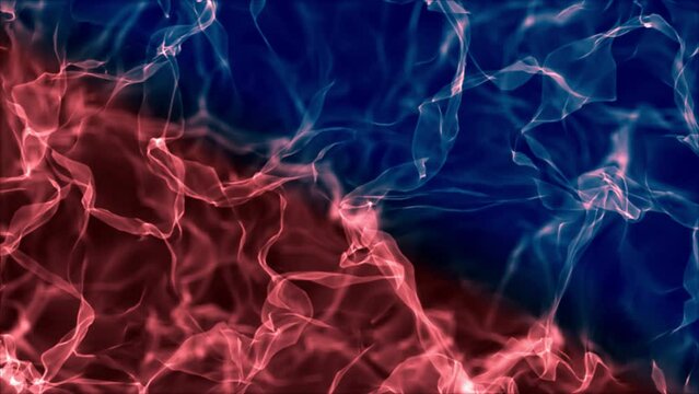 Dark Red Blue smoke - 4K - Slow movements of smoke and gases in the sky - Slow Motion Fire Background - Loopable - Digital moving clouds - Dust cloud in the universe 4K stock video