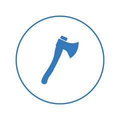 Hand axe hatchet sharpener icon | Circle version icon |