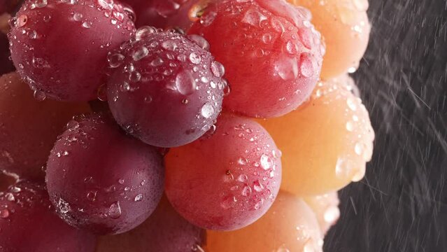 grapes with water drop