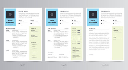 Clean Resume or CV and Cover Letter Template
