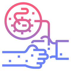 contagious line gradient icon