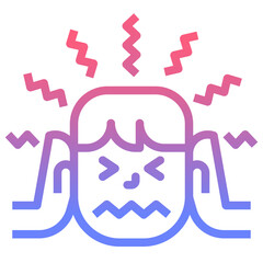 headache line gradient icon