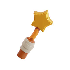 3d illustration of magic wand